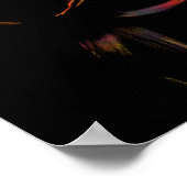 Pitbull Neon Hand getrokken kunst Poster (Hoek)
