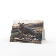 Pitbull net als mijn vader Vaderdag Kaart