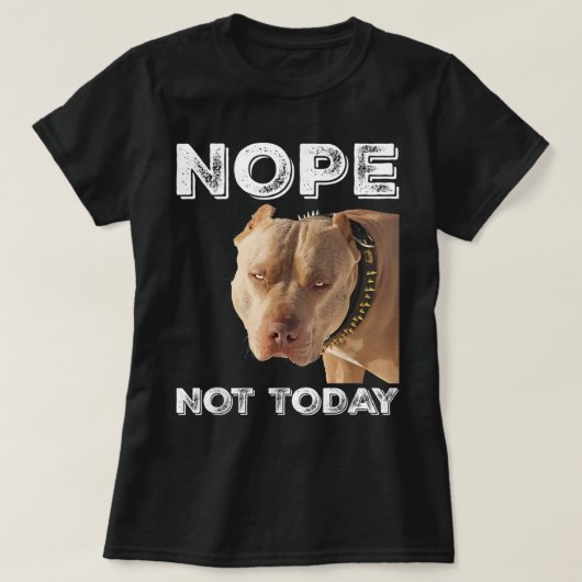 Pitbull - Nope not Today T-Shirt Pitbull Lover T-S (Design voorkant)