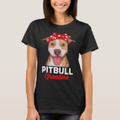 Pitbull Oma Pittie Hond Mam Grappige Vrouwen Pullo T-shirt (Voorkant)