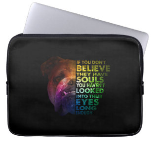 Pitbull onderzocht hun ogen lang genoeg laptop sleeve
