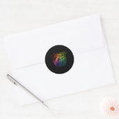 Pitbull onderzocht hun ogen lang genoeg ronde sticker (Envelop)