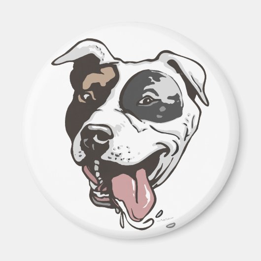 Pitbull-ontwerp van Mudge Studios Magneet (Voorkant)