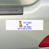 PITBULL OORDEEL BUMPERSTICKER (Op auto)