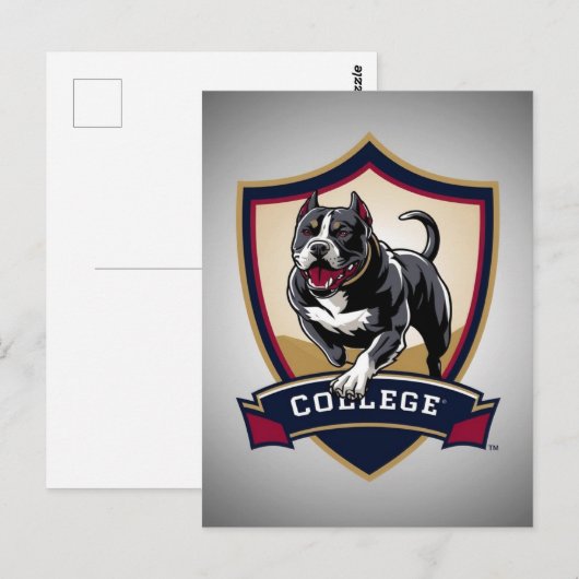 Pitbull op de universiteit: Logo Briefkaart (Voorkant / Achterkant)