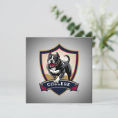 Pitbull op de universiteit: Logo Kaart (Staand voorkant)