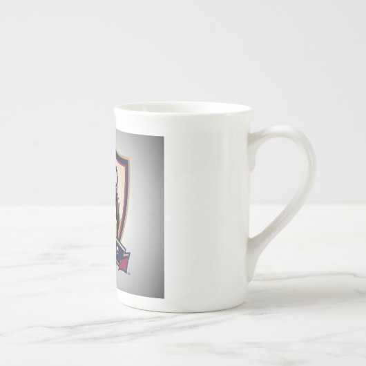 Pitbull op de universiteit: Logo Porselein Kop (Rechts)