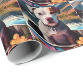 Pitbull op een peddel: Een Schilderachtig avontuur Cadeaupapier (Rol Hoek)