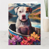 Pitbull op een peddel: Een Schilderachtig avontuur Kaart (Voorkant)