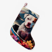 Pitbull op een peddel: Een Schilderachtig avontuur Kleine Kerstsok (Voorkant (Hangend))