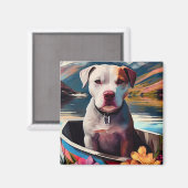 Pitbull op een peddel: Een Schilderachtig avontuur Magneet (Voorkant / Achterkant)