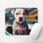 Pitbull op een peddel: Een Schilderachtig avontuur Muismat (Met muis)