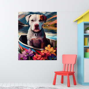 Pitbull op een peddel: Een Schilderachtig avontuur Poster