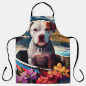 Pitbull op een peddel: Een Schilderachtig avontuur Schort (Voorkant)