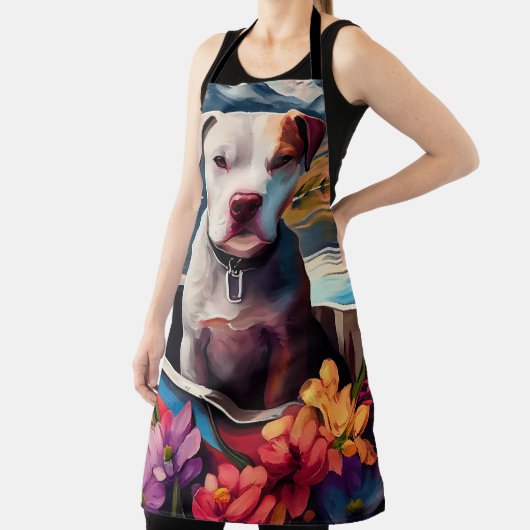 Pitbull op een peddel: Een Schilderachtig avontuur Schort (Insitu)