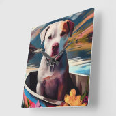 Pitbull op een peddel: Een Schilderachtig avontuur Vierkante Klok (Hoek)