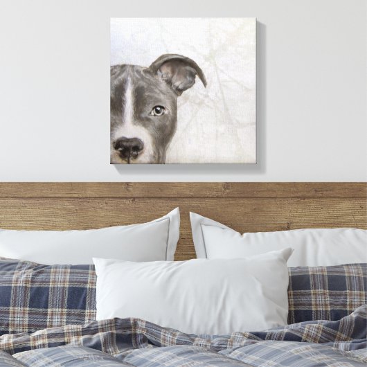 pitbull origineel schilderij van Miart print (Insitu (Slaapkamer))
