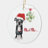 Pitbull Ornament - Ontmoet me onder de mistletoe (Links)