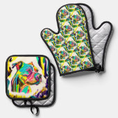 Pitbull Ovenwant & Pannenlap Set (Voorkant / Achterkant)