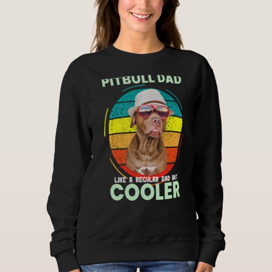 Pitbull pa is een gewone vader, maar koeler vaders trui (Voorkant)