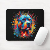 Pitbull Paint Splatter Muismat (Met muis)
