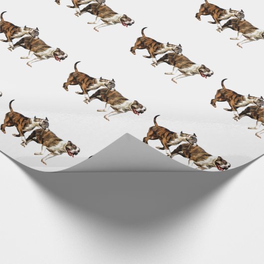 Pitbull Pals in Spel Cadeaupapier (Hoek)