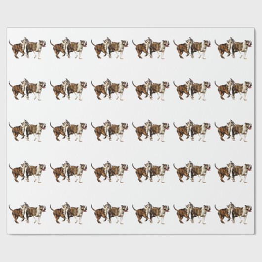 Pitbull Pals in Spel Cadeaupapier (Vlak)