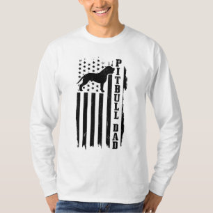 Pitbull Pap -Amerikaanse vlag Patriotic Pitbul T-shirt