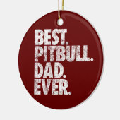 Pitbull Pap Best Pitbull Pap Ever Pittie Dog Gift Keramisch Ornament (Links)