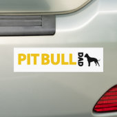 Pitbull Pap Bumpersticker (Op auto)