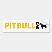 Pitbull Pap Bumpersticker (Voorkant)