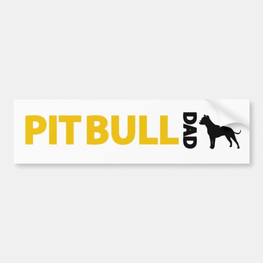 Pitbull Pap Bumpersticker (Voorkant)