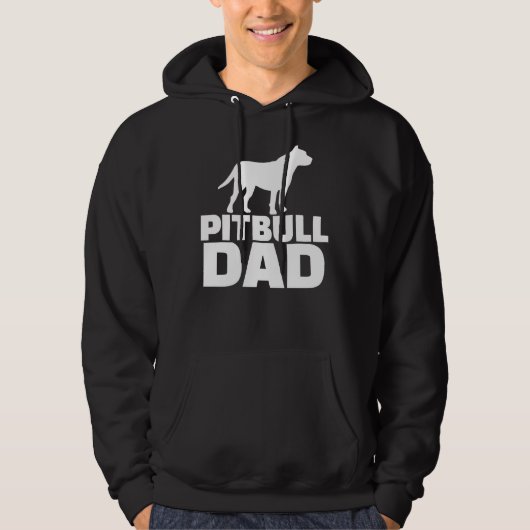 Pitbull Pap Dog Daddy Hoodie (Voorkant)