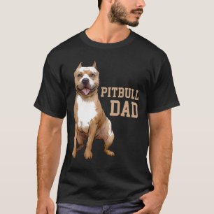 Pitbull Pap Pittie Dog Bully Pit Bull Papa Fathers T-shirt