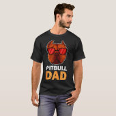 Pitbull Papa Cool Grappige Pitbull Hond T-shirt (Voorkant volledig)