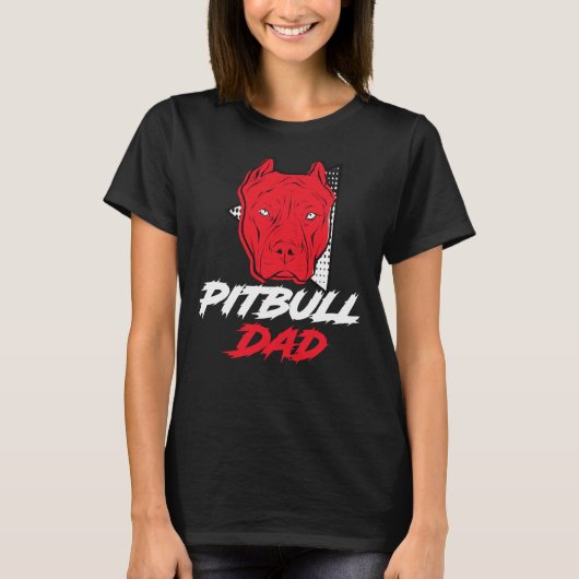Pitbull Papa Funny Pitbull T-shirt (Voorkant)