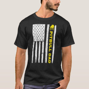 Pitbull Papa Patriottisch met American Flag 1 T-shirt
