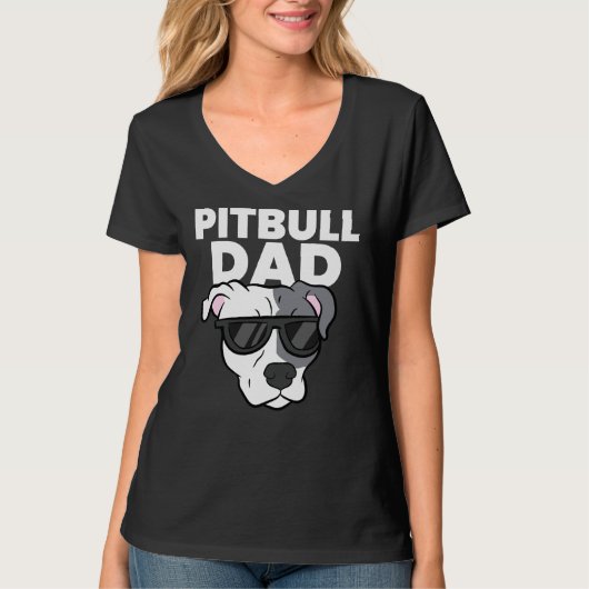 Pitbull Papa Pit Bull Dog Papa Grappige Pitbull Do T-shirt (Voorkant)