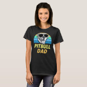 Pitbull Papa Retro Grappige Pit Bull Awareness T-shirt (Voorkant volledig)