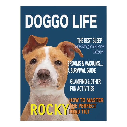 Pitbull Parody Magazine Hoesje Foto Afdruk (Voorkant)