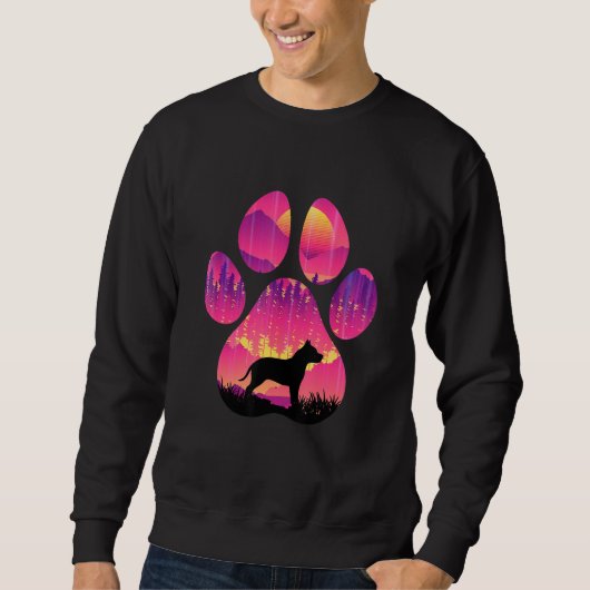 Pitbull Paw Hondenliefhebber Mannen Trui (Voorkant)