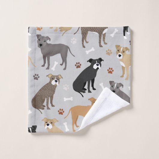 Pitbull Paws and Botten Bath Towel Set Bad Handdoek (Wasdoekje)