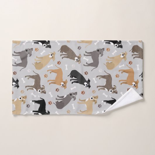 Pitbull Paws and Botten Bath Towel Set Bad Handdoek (Handdoek)