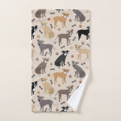 Pitbull Paws and Botten Bath Towel Set Bad Handdoek (Handdoek)
