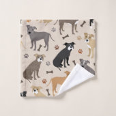 Pitbull Paws and Botten Bath Towel Set Bad Handdoek (Wasdoekje)