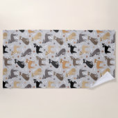 Pitbull Paws and Botten Beach Towel Strandlaken (Voorkant)