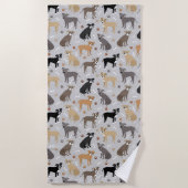 Pitbull Paws and Botten Beach Towel Strandlaken (Voorkant)