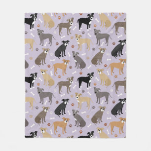 Pitbull Paws and Botten Fleece Blanket Deken