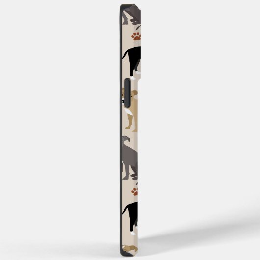 Pitbull Paws and Botten Hoesje-Mate iPhone Case (Achterkant / Rechts)