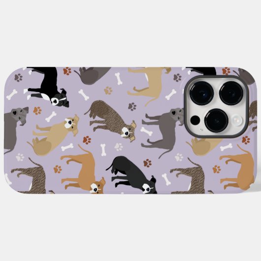 Pitbull Paws and Botten Hoesje-Mate iPhone Case (Achterkant (horizontaal))